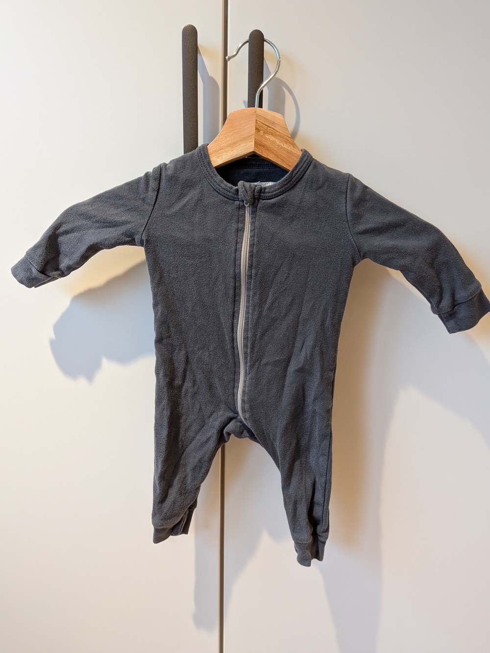 Mini Mioche Baby Grey Zipper Sleeper (0-3 Months)